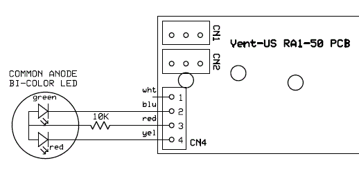 TwinFresh Comfo - LED modification schematic