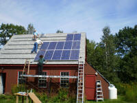 Installing the 12th solar panel