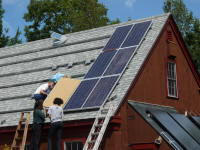 Pluggin in a solar panel