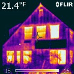 infrared thermal image of house