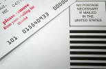 prepaid return envelope stamped with "please remove from your mailing list"