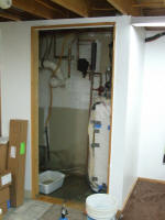 after removing old water heater tank