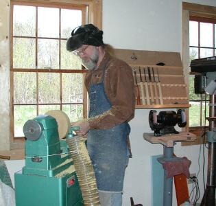 Me turning on the lathe